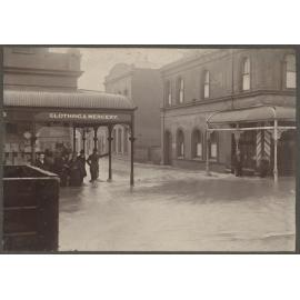 Flooded shopping area, Greymouth