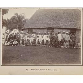 Meeting with Mataafa at Mulinuu, Apia