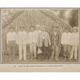 Hon. C.H. Mills, Resident Commissioner, and Leading Natives, Mauke