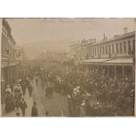 The march of the troops, looking up George Street