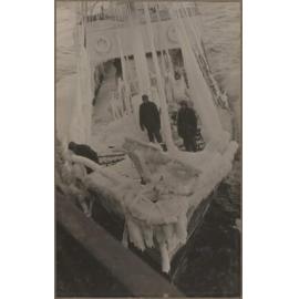 Ice-encrusted whale-catcher