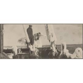 Captain Pettersen at the gun platform of Star I