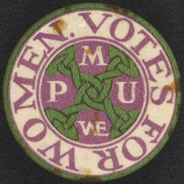 [Men's Political Union for Women's Enfranchisement] badge