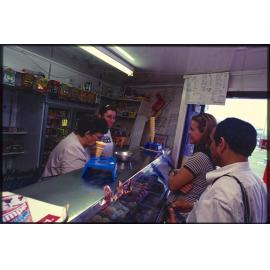 Serving ice creams at Kings Dairy, Castle Street