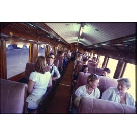 Passengers in carriage on Taieri Gorge Excursion Train