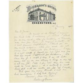 Eichardt's Hotel letterhead