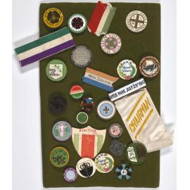 Suffrage badges and ribbons