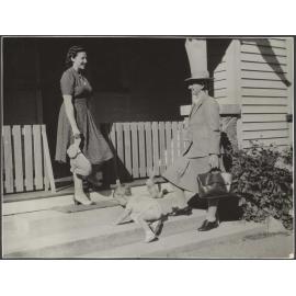 Plunket nurse visiting rural mother and baby