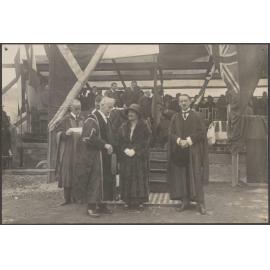 Chancellor Rev Dr Cameron, Countess Jellicoe and Dean of Dental Faculty, Dr Pickerill