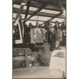 Governor General Lord Jellicoe laying foundation stone of new Dental School building