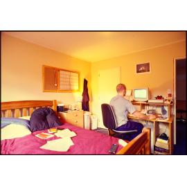 Student in room
