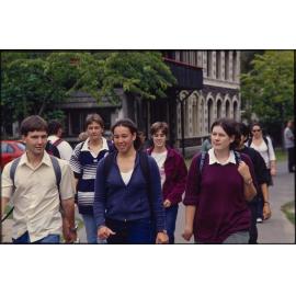 Students on university campus