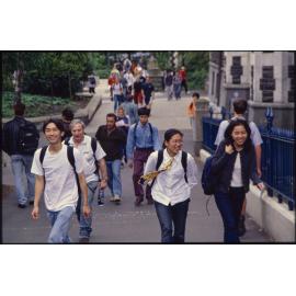 Students on university campus