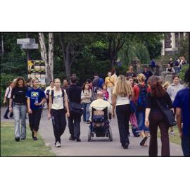Students on university campus
