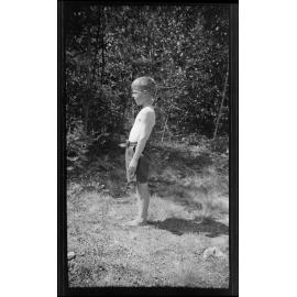 Child standing side on