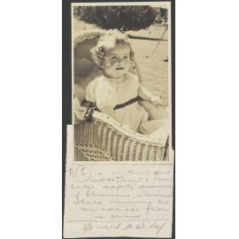 Margaret Helen Parkinson, age 11 months, in a pram