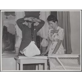 Baby being weighed