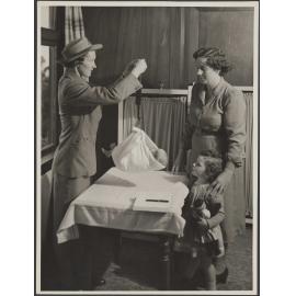 Baby being weighed