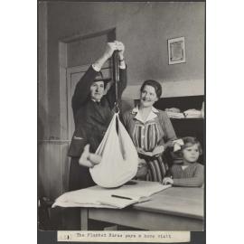 Baby being weighed