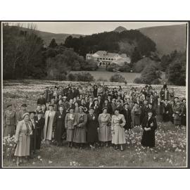 Women's Division of Federated Farmers members in a field of daffodils at Otahuna, Tai Tapu