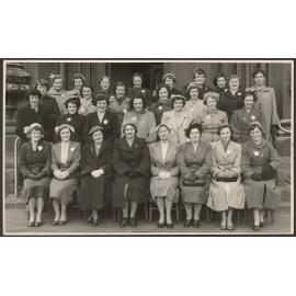 Members of the Women's Division of Federated Farmers in front of First Church, Dunedin