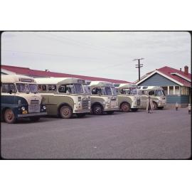 NZR Road Services buses at Lumsden depot [slide]