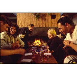 University College students playing Pictionary