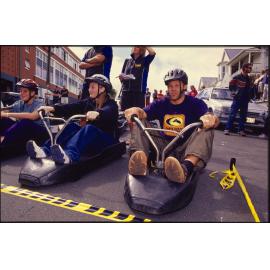 Luge racing on Clyde Street