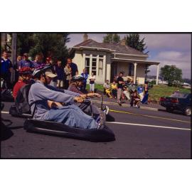 Luge racing on Clyde Street
