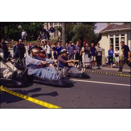 Luge racing on Clyde Street