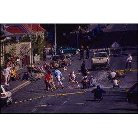 Luge racing on Clyde Street