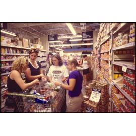 Students in Big Fresh supermarket, Dunedin