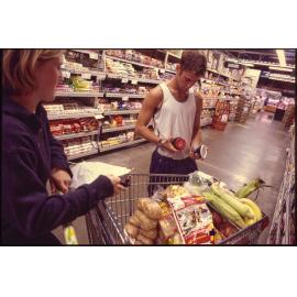 Students in Big Fresh supermarket, Dunedin