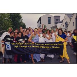 OUSA group dressed for toga parade