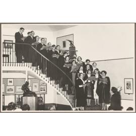 A Capella Choir of Otago University performing in Dunedin Public Art Gallery
