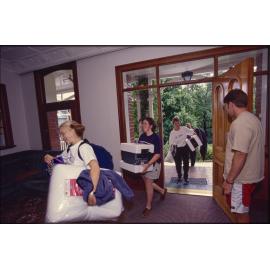 Students arriving at St Margaret's College