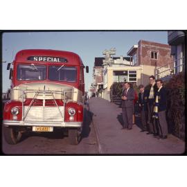 Methven Trip, bus and group at Timaru