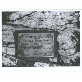 Pickersgill Harbour plaque 1963 (concrete still wet)