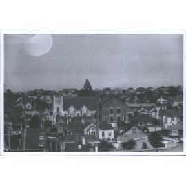 Mornington from Mailer St - looking south to Methodist Church on the corner of Whitby and Galloway Sts.