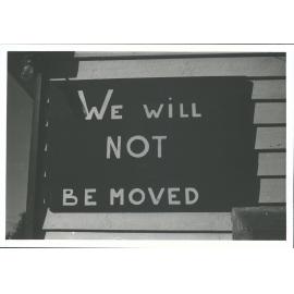 We will not be moved notice