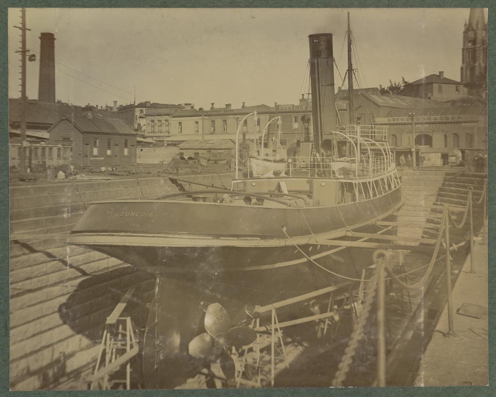 Dunedin(Tug) in dry dock