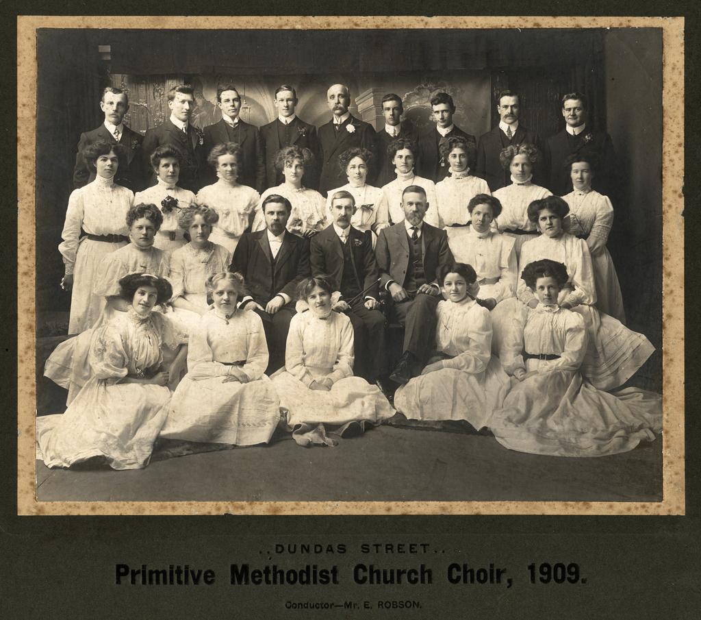 Dundas Street Primitive Methodist Church Choir, conductor Mr E. Robson