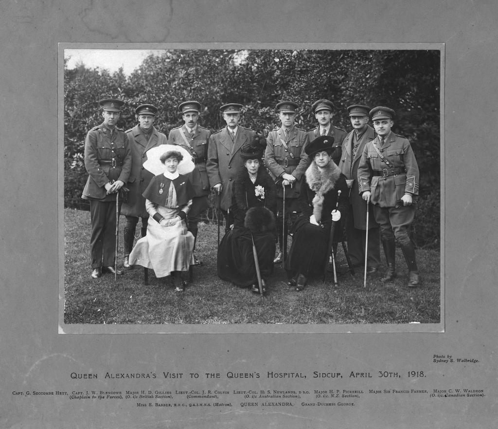 Queen Alexandra's visit to the Queen's Hospital Sidcup