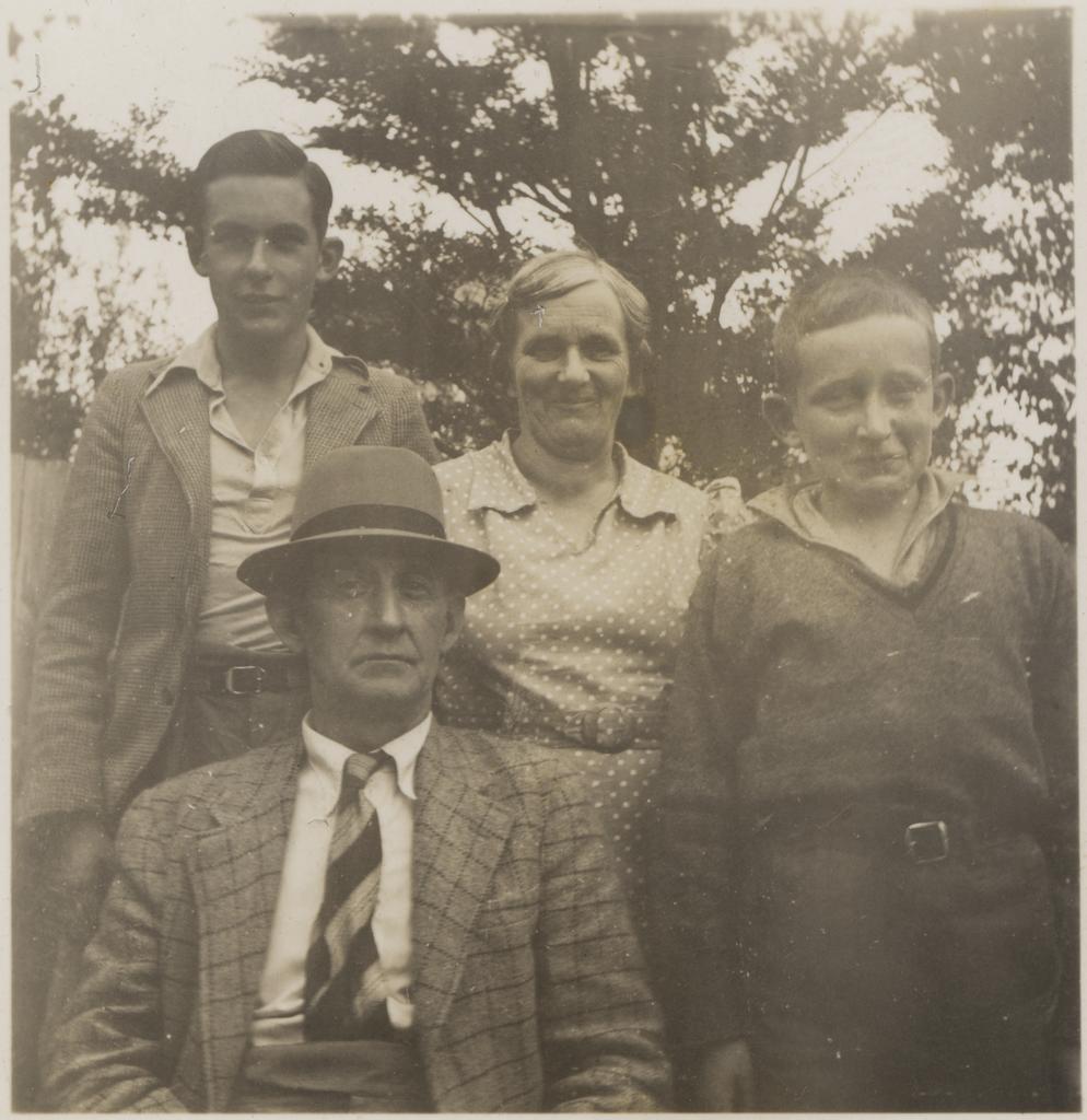 Baxter family, 'Terry, Daddy, Mother, James, approx. 1938'