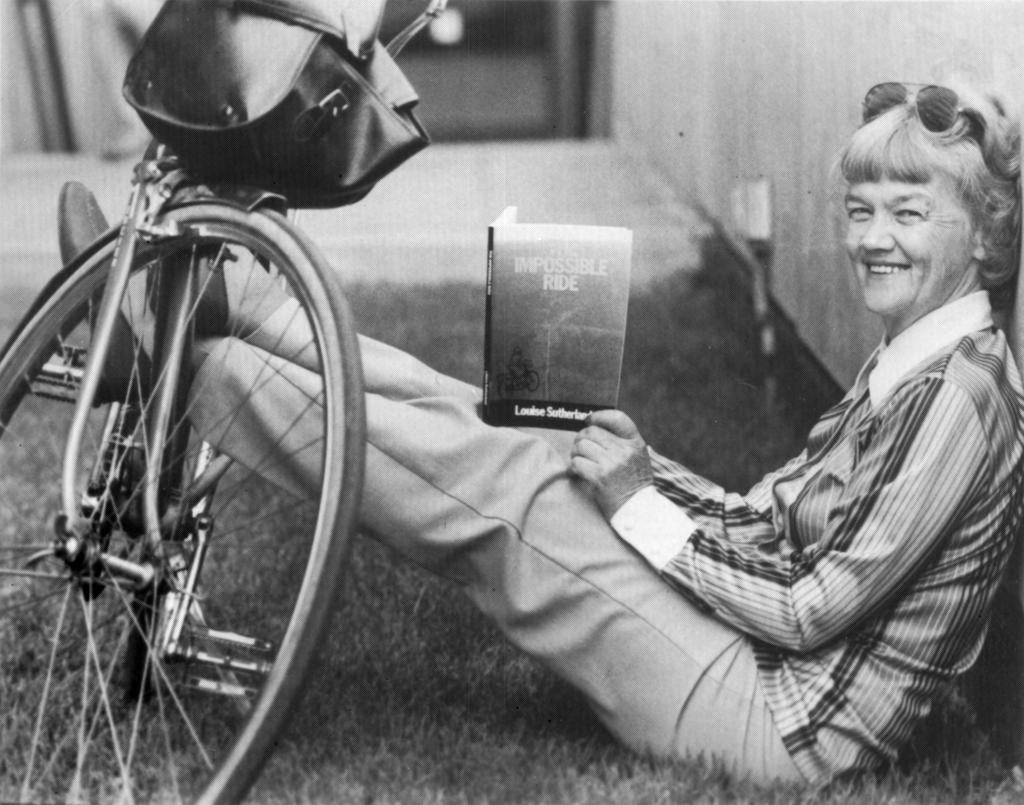 Louise Sutherland with her book 'The Impossible Ride'