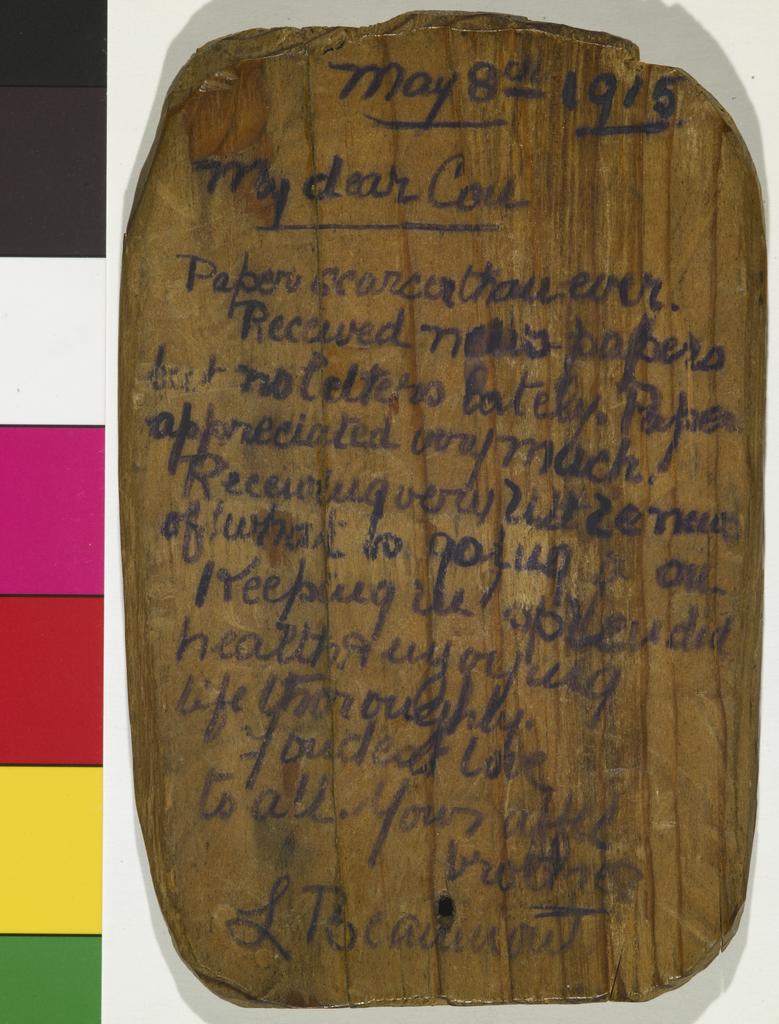 Beaumont, Matheson : Items relating to Llewellyn Beaumont
