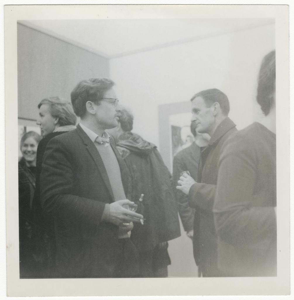 Colin McCahon (right) and unidentified man