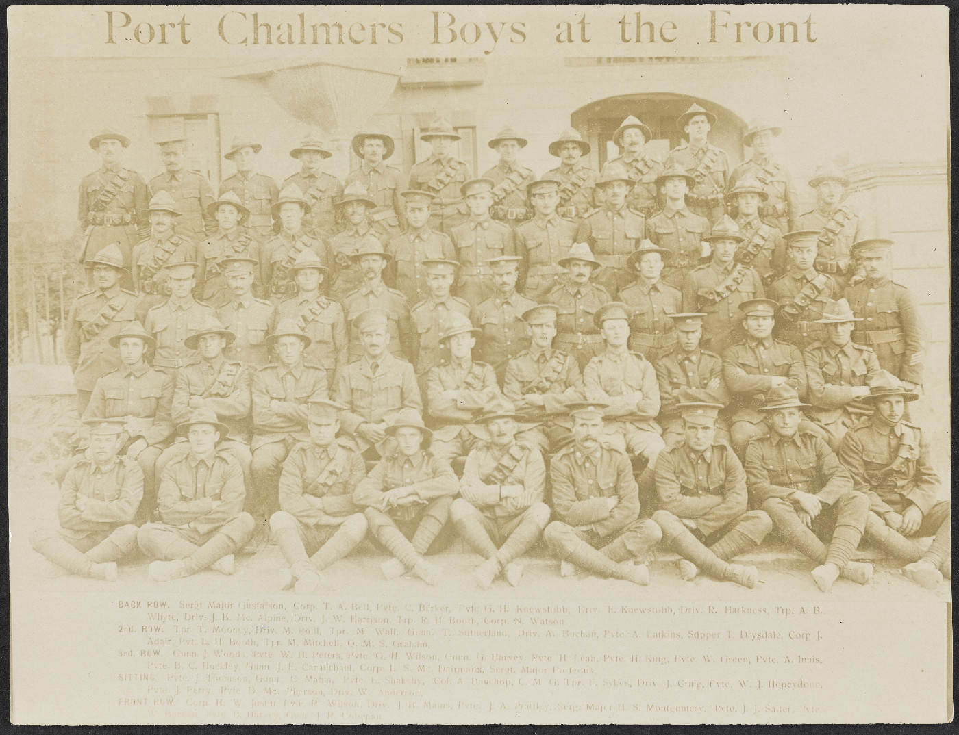 Port Chalmers Boys at the Front